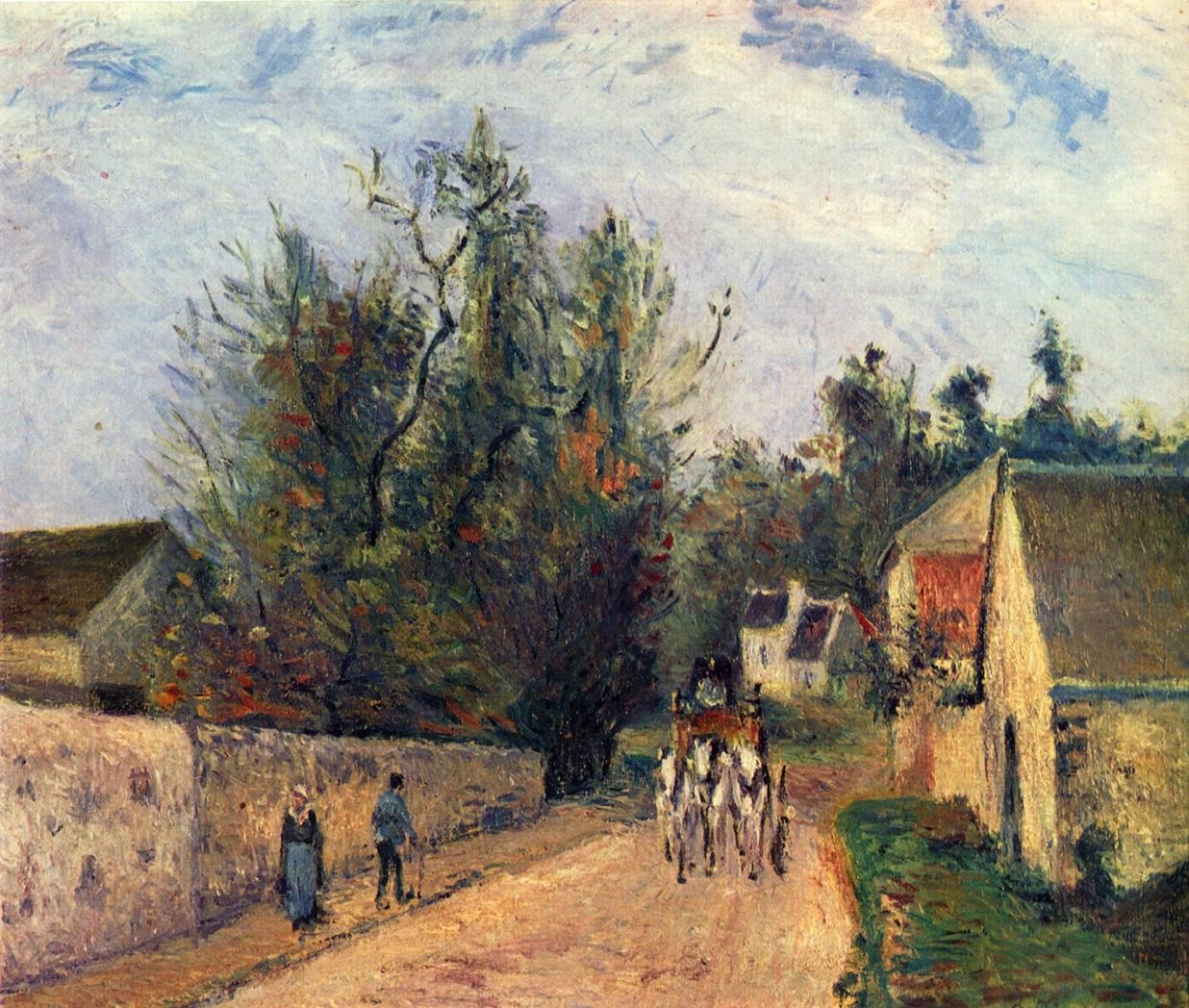 Camille Pissarro Postkutsche nach Ennery 1877